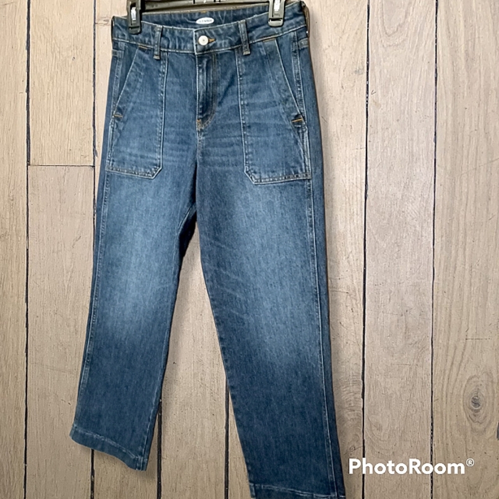 Wide leg old navy blue jeans size 4 waist